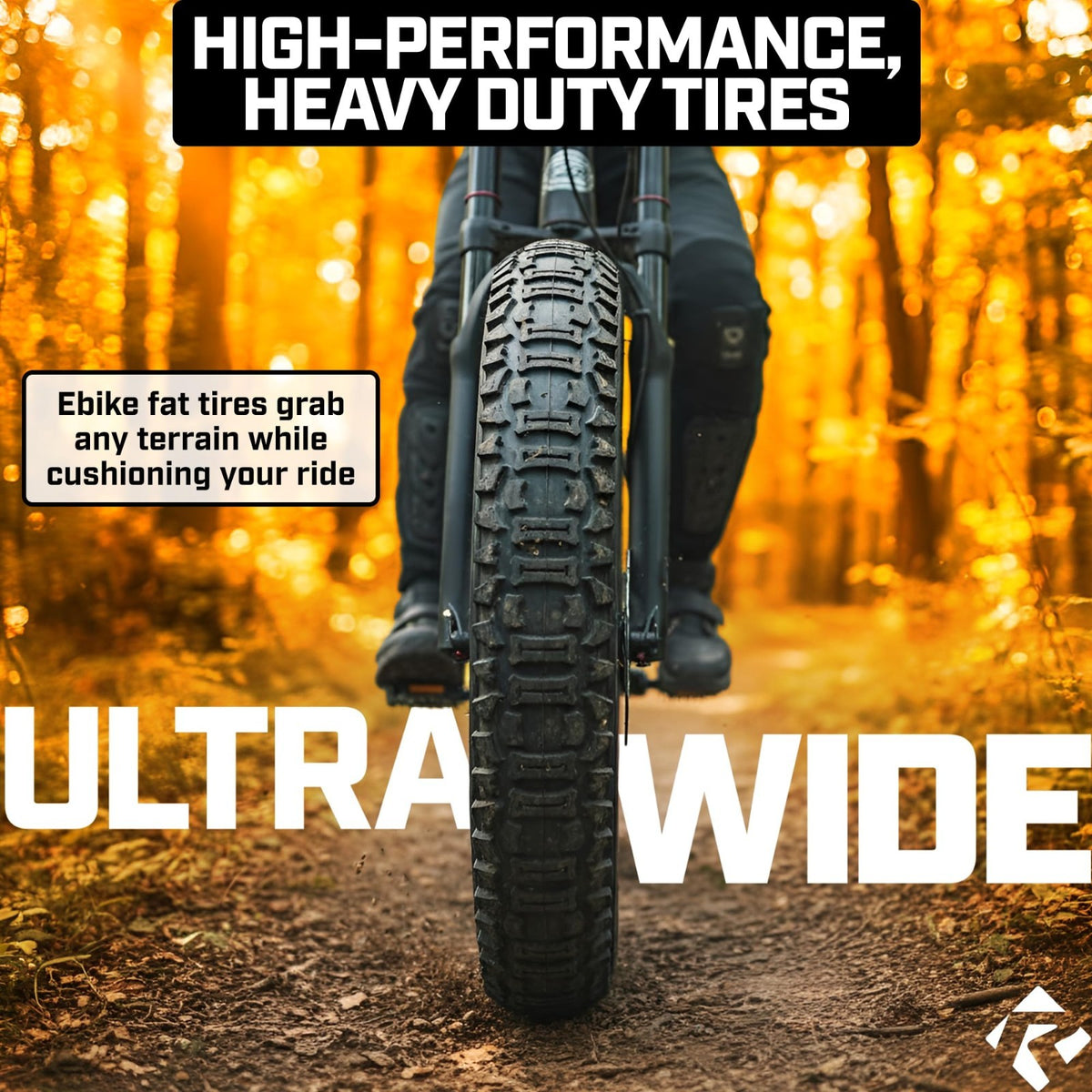 26x4.0 Fat Tire E-Bike Replacement All-Terrain Tires & Tubes - Durable Off-Road