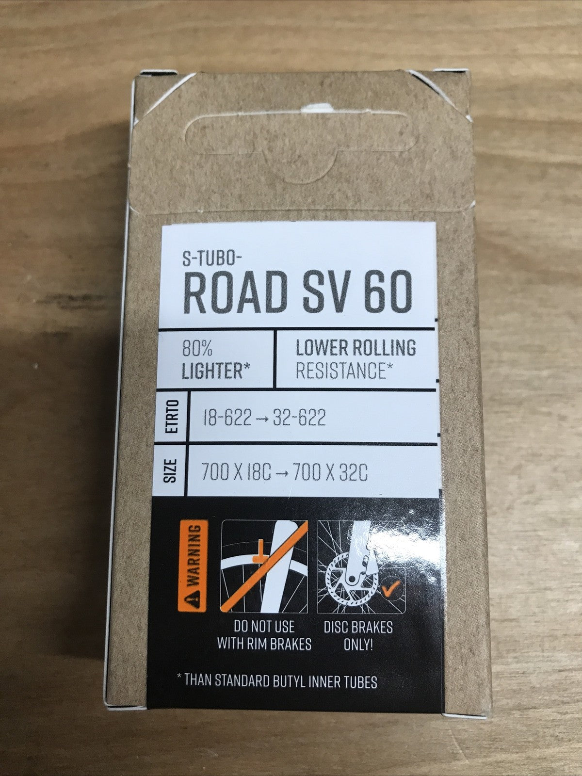 Tubolito Road Bicycle Tube 700x18-32mm Presta Valve - Orange