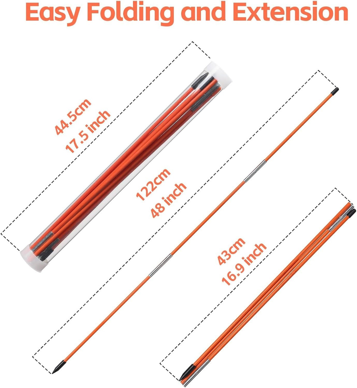Golf Alignment Sticks 3 Pack - 48-Inch Practice & Training Rods