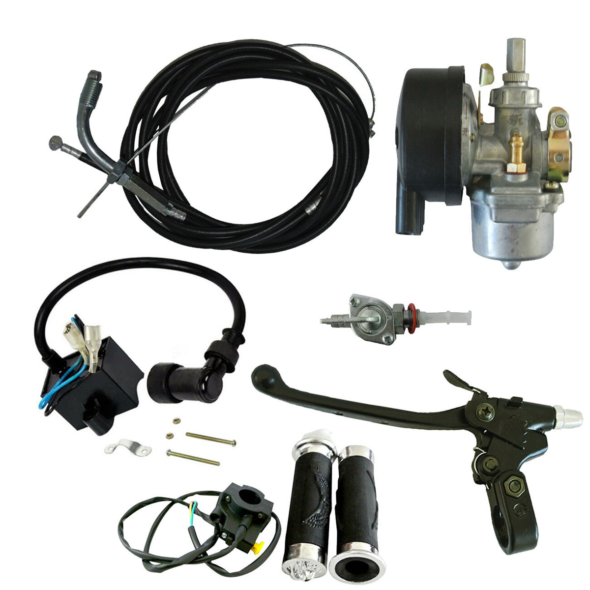 Universal Carburetor Kit for 49cc & 80cc 2-Stroke Gas Engines - Motorized Bicycle Parts