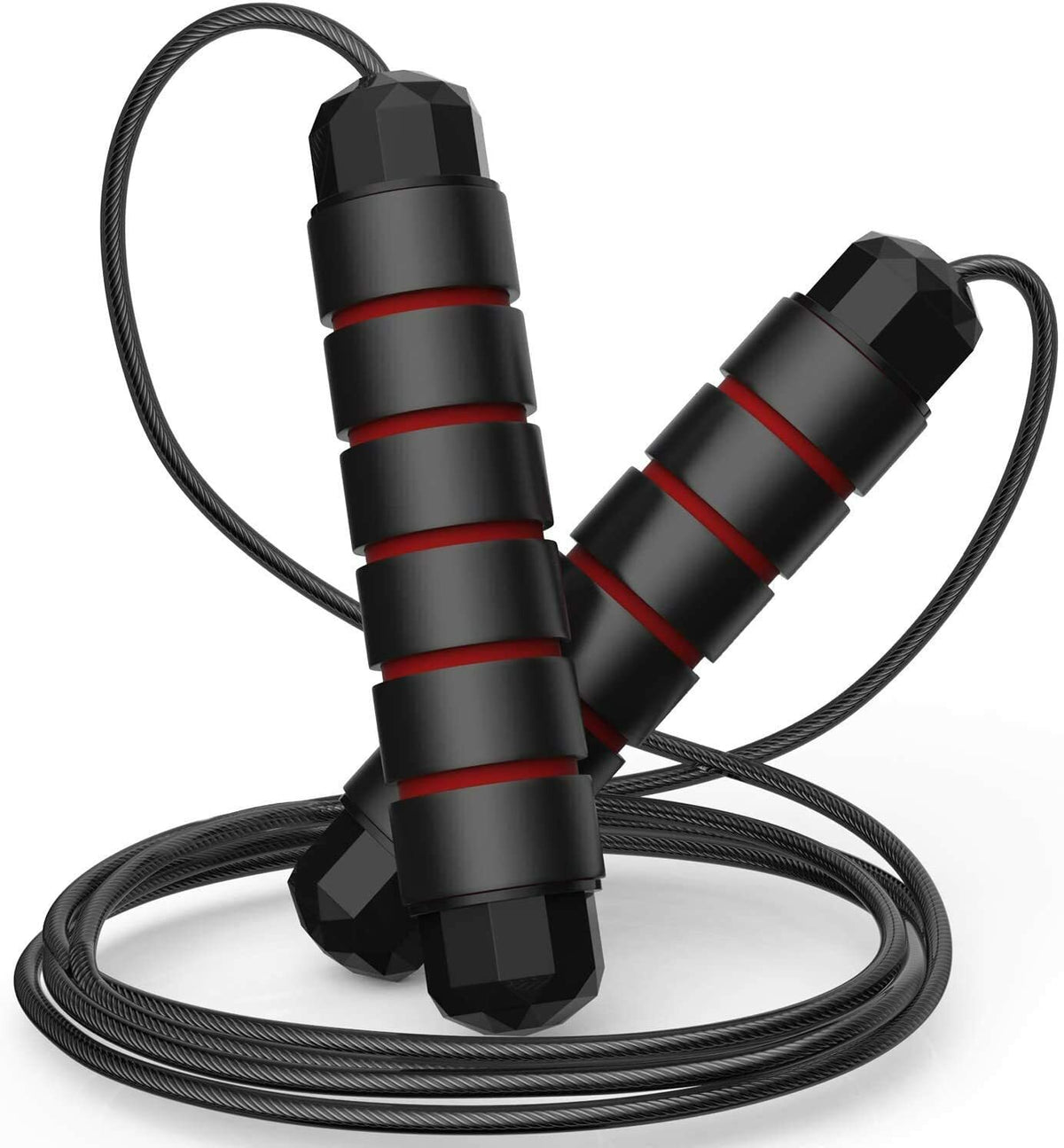 Tangle-Free Adjustable Steel Handle Jump Rope for Cardio Workout Gym