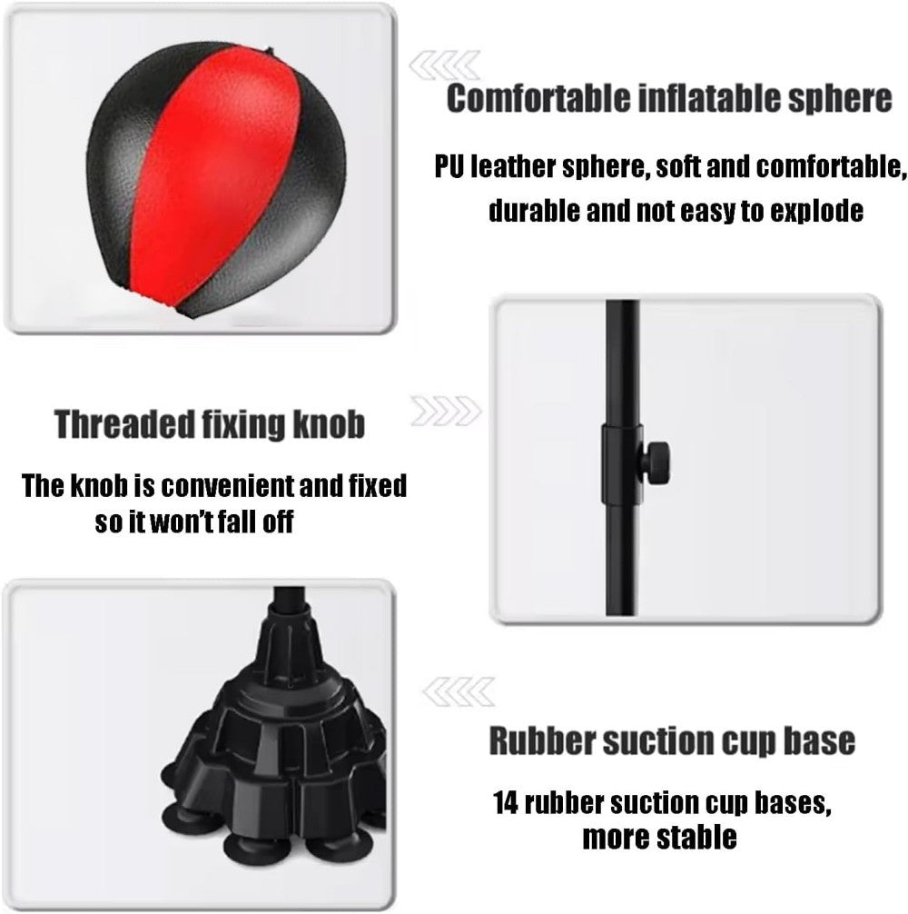 Height Adjustable Reflex Speed Bag for Boxing Training - Freestanding Punching Bag