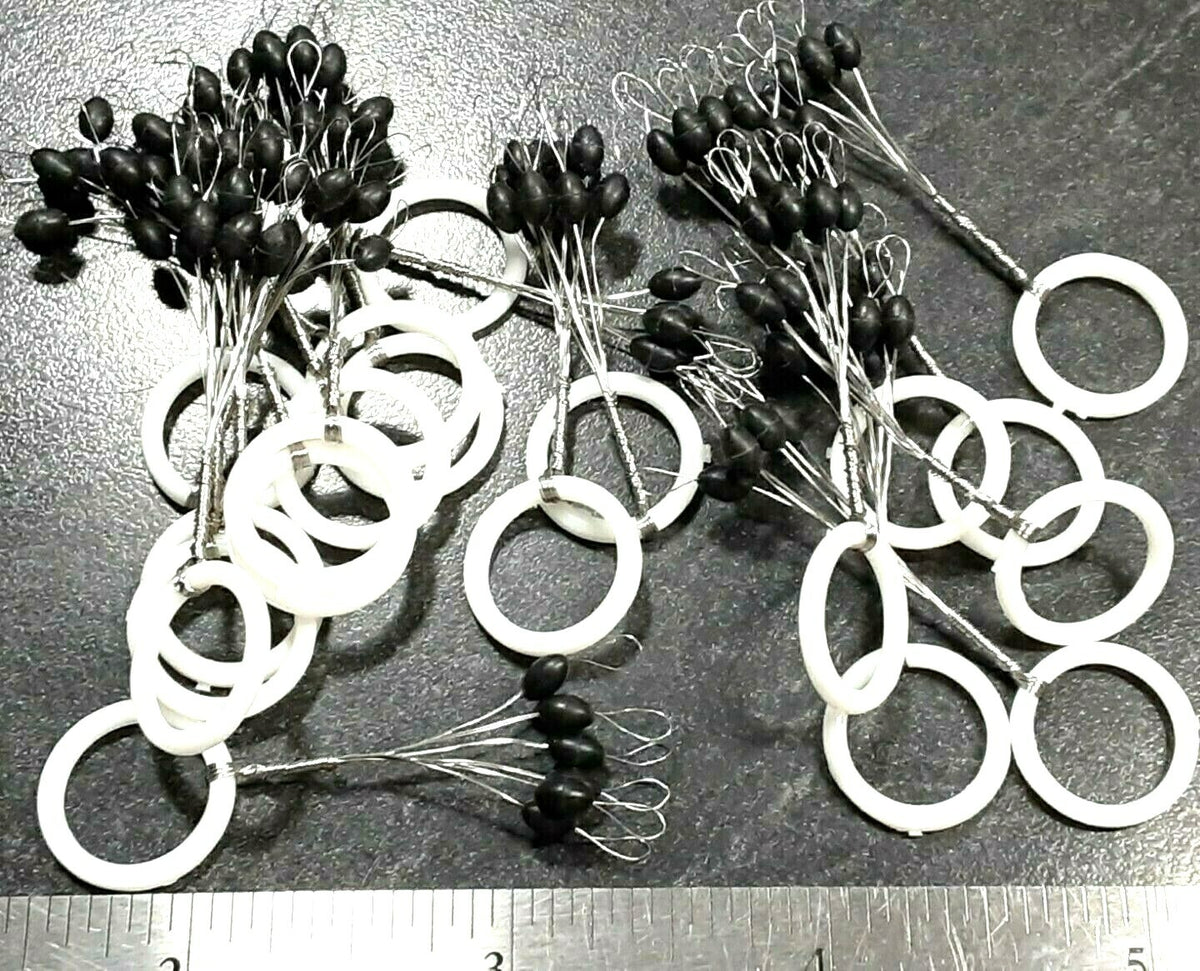 120 Rubber Bobber Stops for Fishing Lines - 20 Rings of 6, Approx. 4mm x 3mm