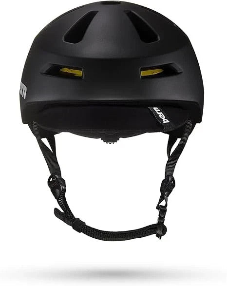 Adult Bike Helmet with Flip Visor - Matte Black, Lightweight, Large