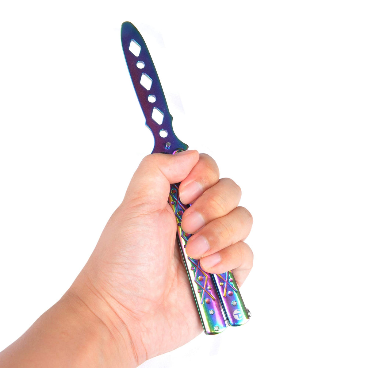 Stainless Steel Butterfly Trainer Practice Tool - Unsharp Blade for Safe Flipping