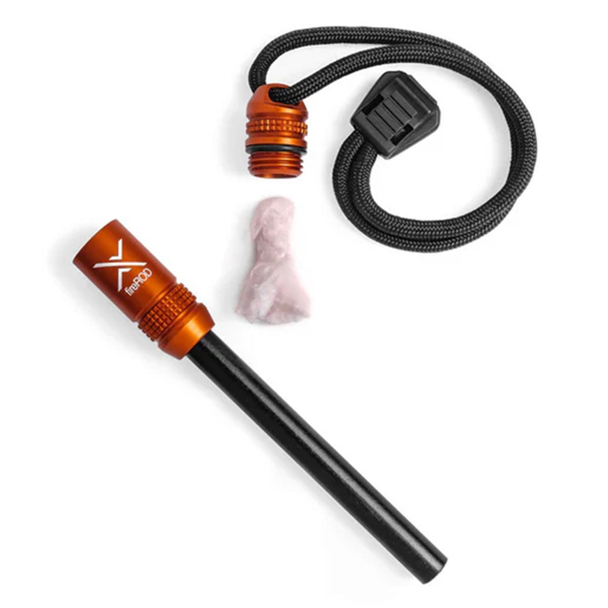 Ferrocerium Firestarter with Waterproof Tinder Capsule - Camping & Survival Gear
