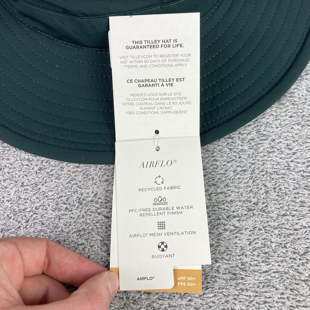 Men's Broad Brim Sun Hat UPF 50+ Outdoor UV Protection XL Green