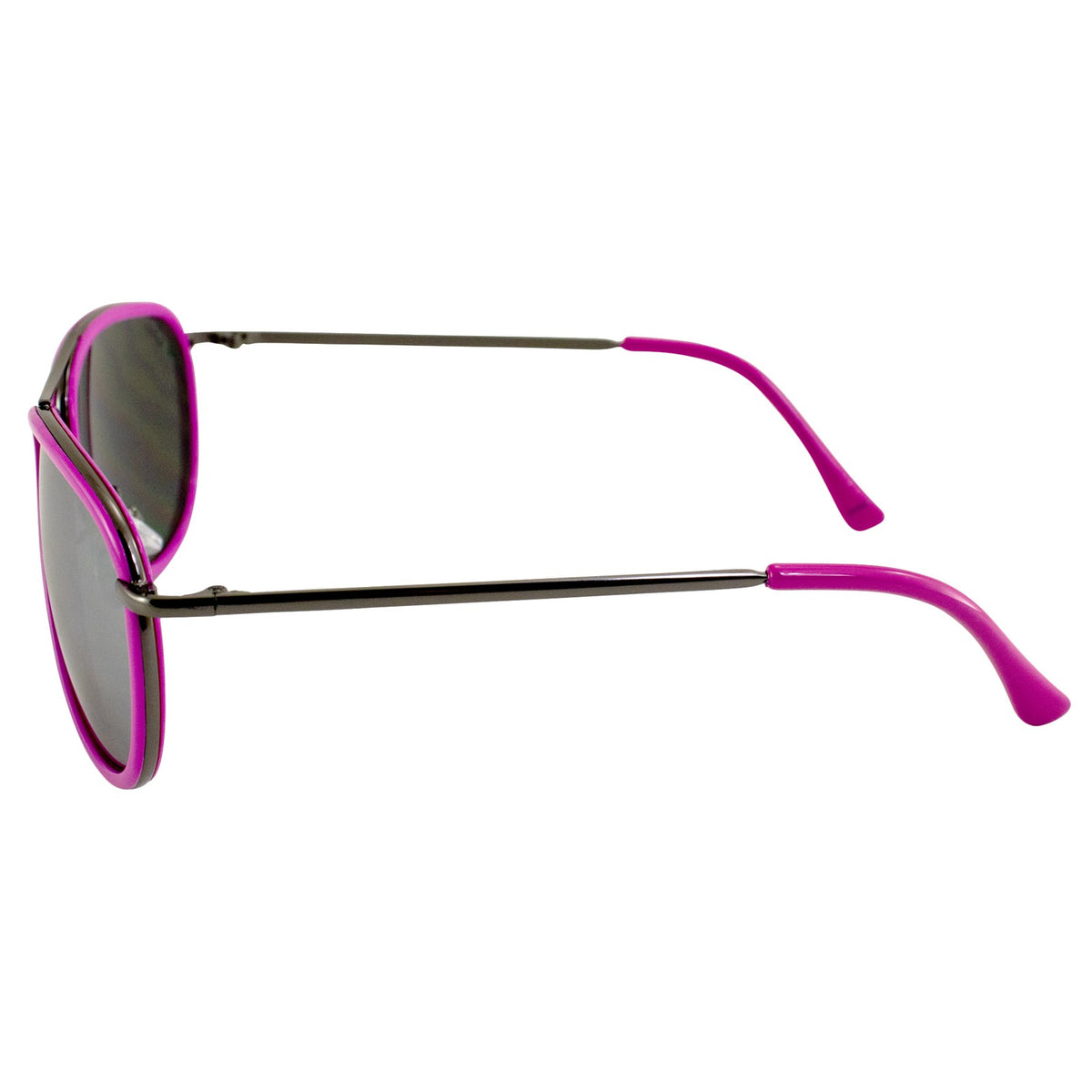 Women's Aviator Sunglasses Pink Chrome Frame Flash Mirror Lens