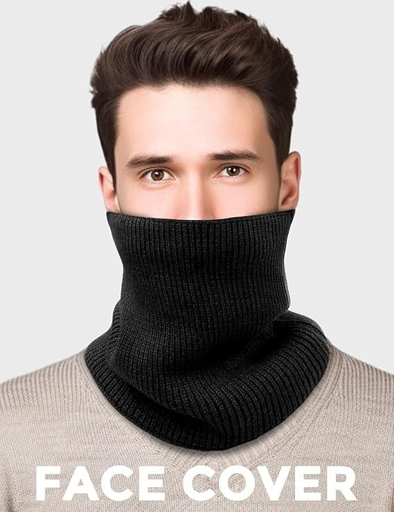 Winter Neck Gaiter Warmer Scarf for Men Women Fleece Neck Warmer