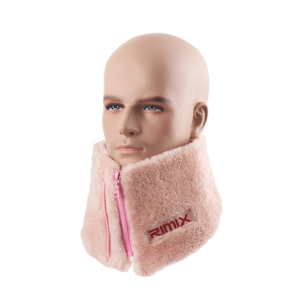 Winter Neck Warmer Gaiter with Zipper for Outdoor Ski Cycling Fleece Collar