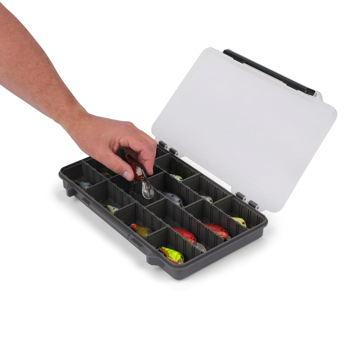 4-Pack Tackle Storage Box with Customizable Dividers and Rust Protection