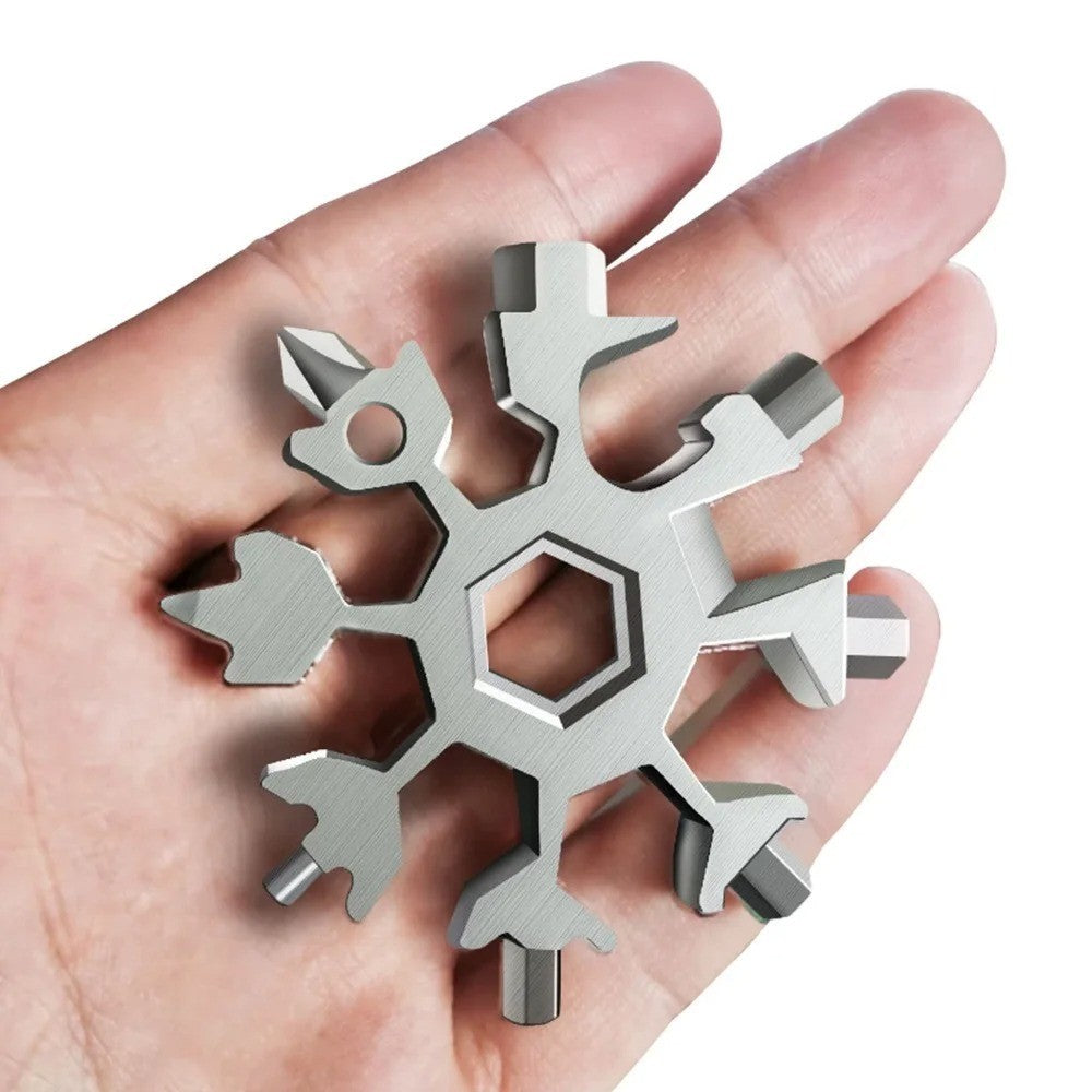 18-in-1 Stainless Steel Snowflake Multi-Tool Portable Camping & Outdoor Gear