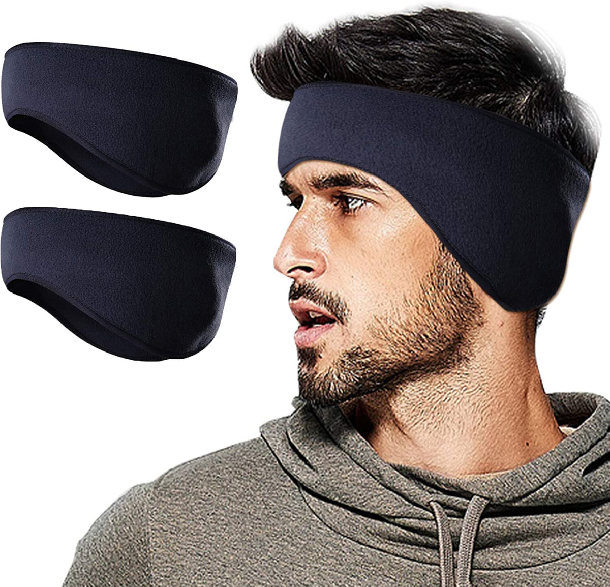 Winter Ear Warmer Headbands for Men Women Kids - Fleece Ski & Outdoor Gear