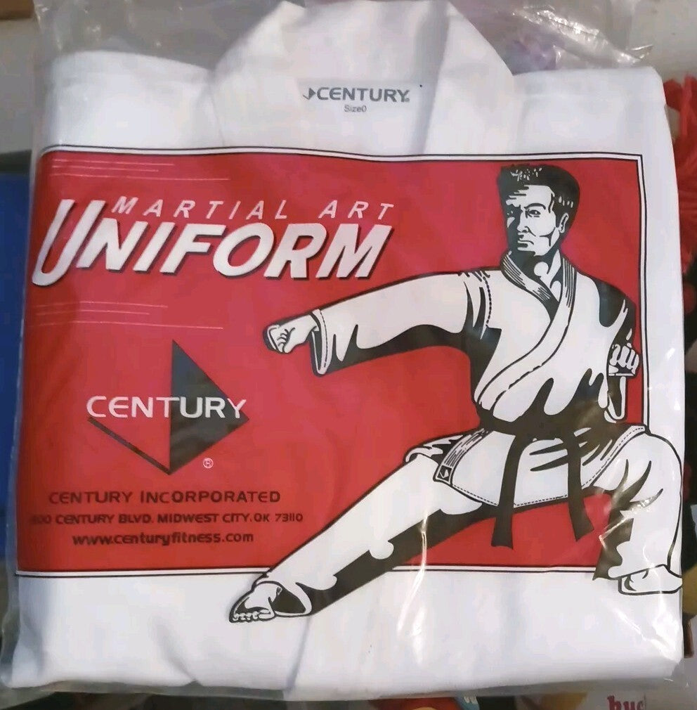 Martial Arts Uniform White Size O for Karate, Jiu-Jitsu, Tae Kwon Do