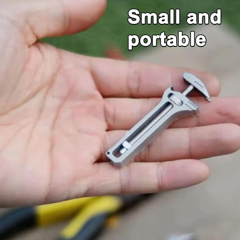 Mini Titanium Multi-Tool Keychain Wrench & Bottle Opener - 2 Pack