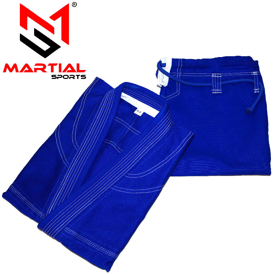 Brazilian Jiu Jitsu Gi with Free Belt - Blue/White Competition-Ready
