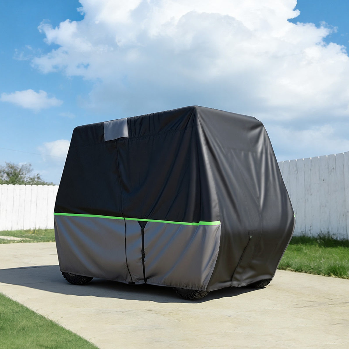 Golf Cart Cover Full Enclosure for 2+2/4 Passenger Carts - Durable 600D Oxford