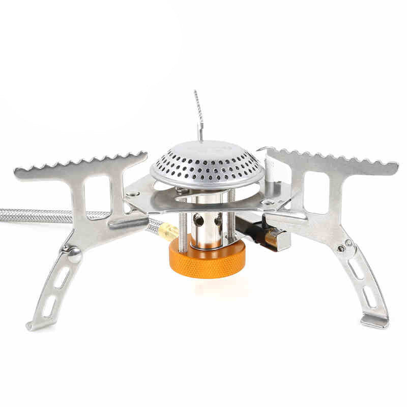 3900W Portable Camping Gas Stove with Propane Adapter, Windproof & Lightweight