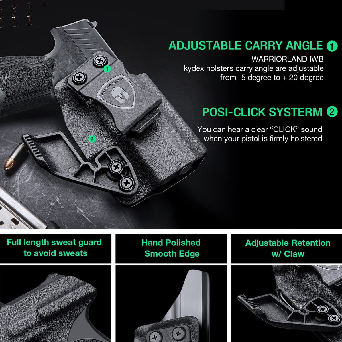 Taurus GX4 IWB Kydex Holster with Optic Cut & Claw – Concealed Carry