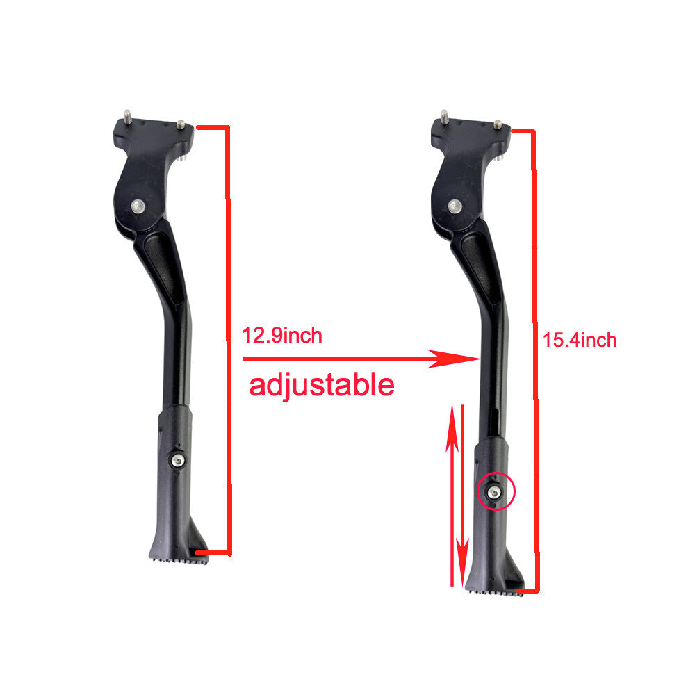 Adjustable Aluminum Bicycle Kickstand for 26-29 Inch Bikes and E-Bikes