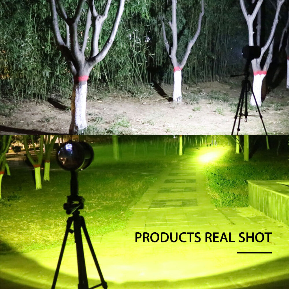 Super Bright LED Searchlight with 200000 Lumens, Handheld Camping Spotlight