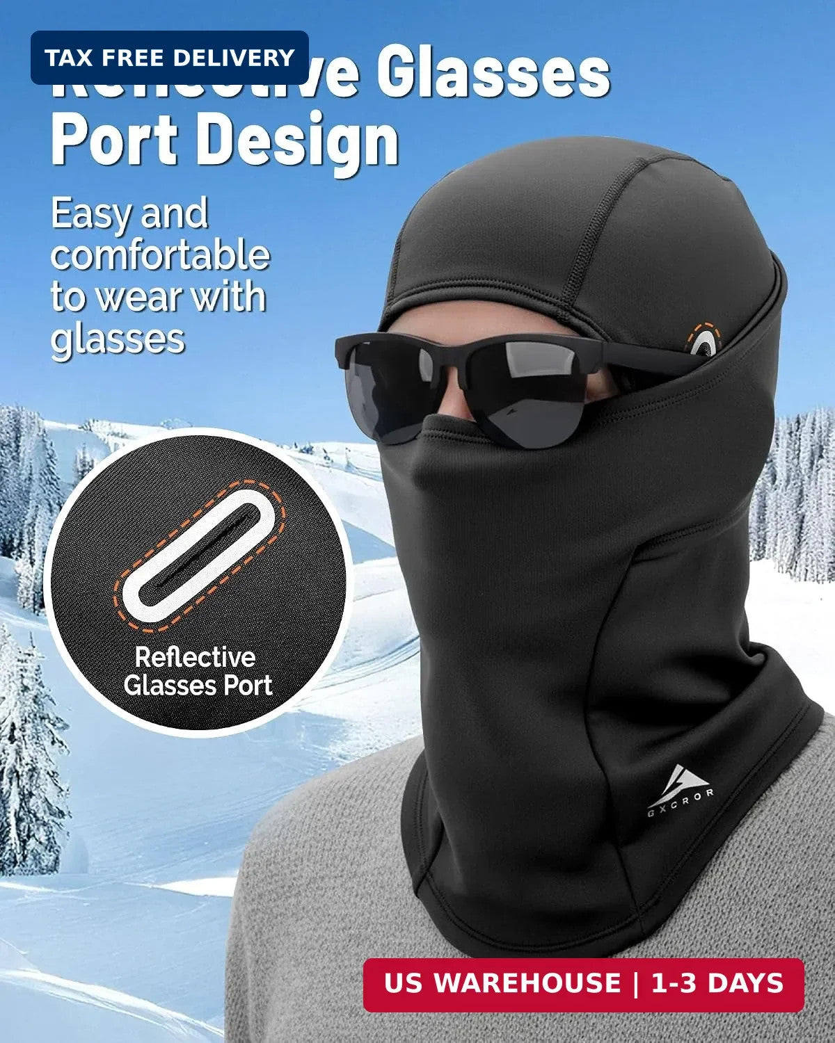 Unisex Thermal Ski Mask for Men & Women, Windproof Snow Face Cover