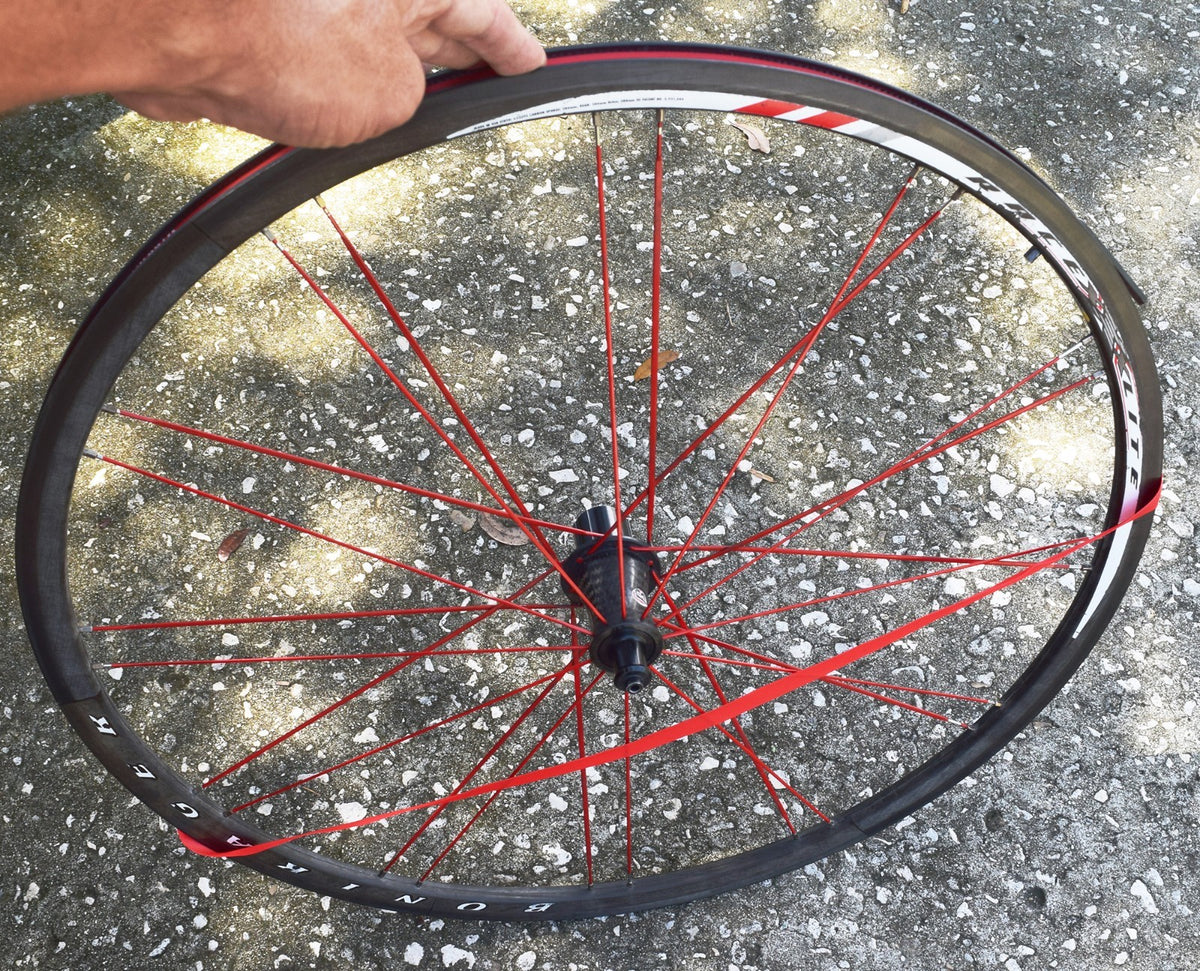 Red Bicycle Rim Strips 700c x 16mm - 2 Pack, Easy Install Alternative to Rim Tape