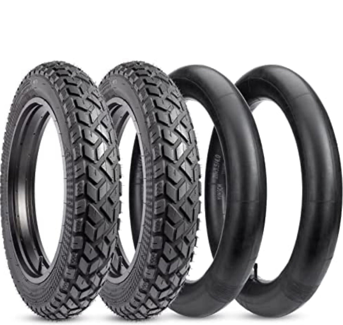 26 Inch Fat Tire Bicycle Tires and Tubes Set for Folding E-Bike Moped Style