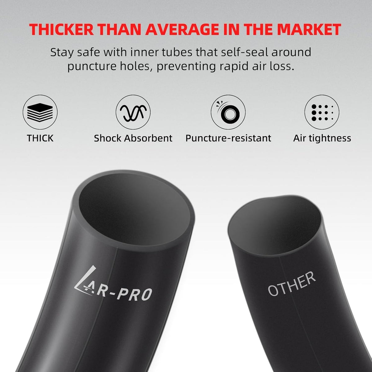 2 Pack Motorcycle Inner Tubes 21 Inch Heavy Duty with Straight Valve - Fits 80/100-21 Tires