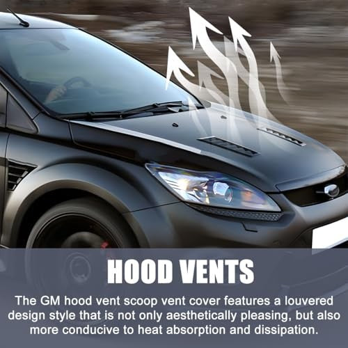 Universal Car Hood Vent Scoop Kit - ABS & Carbon Fiber Engine Vent Cover