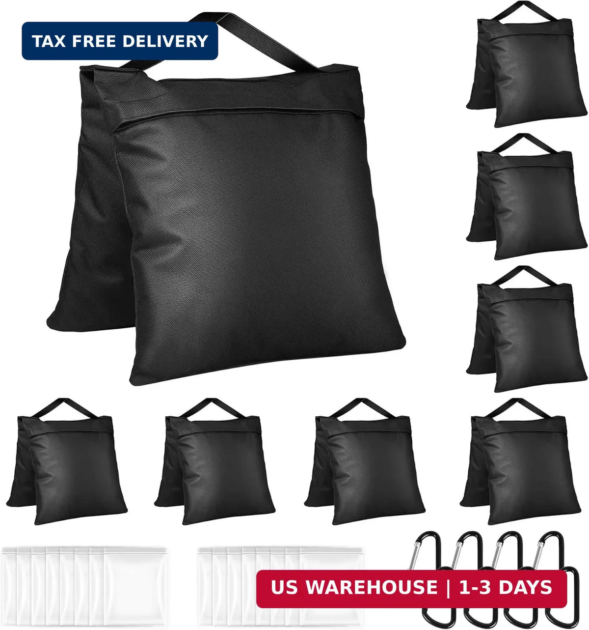 8 Pack Heavy Duty Sandbags for Photography Studio & Outdoor Stability