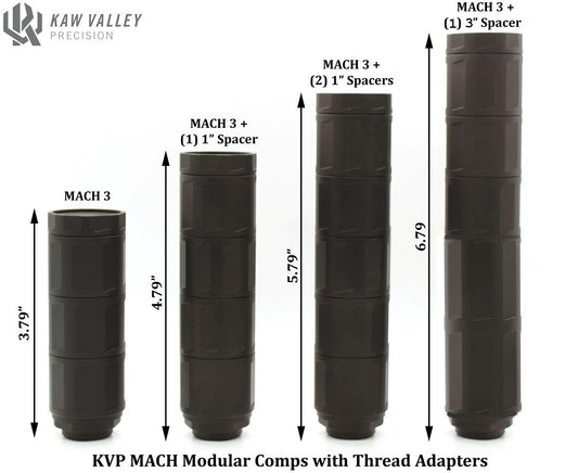 Modular Linear Compensator Body with End Cap for Firearm - Customizable Length