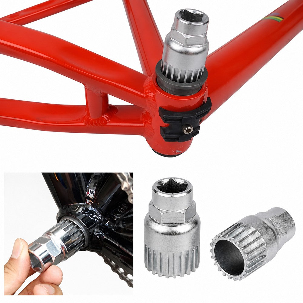 9-Piece Bicycle Repair Tool Kit with Chain Breaker and Cassette Wrench
