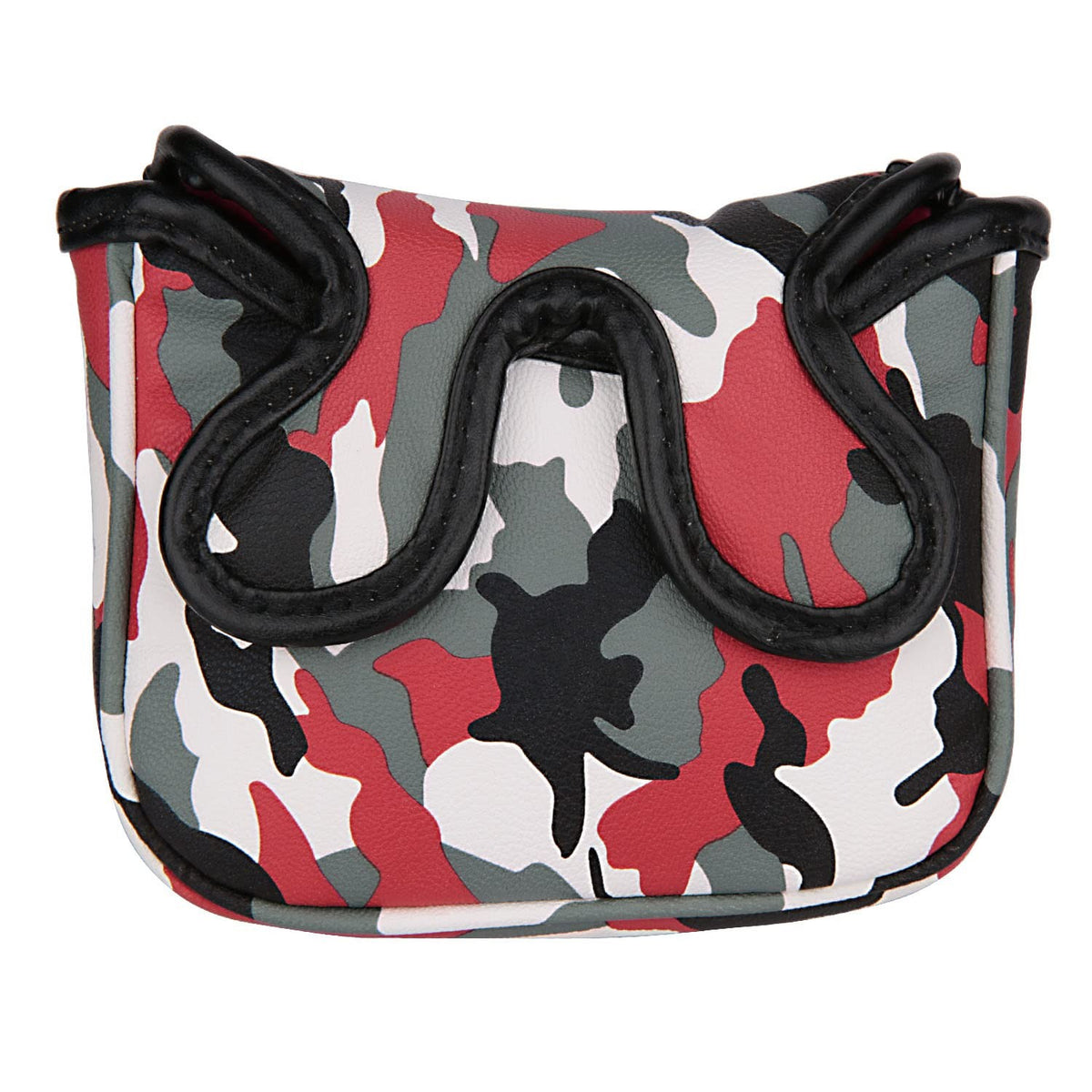 Golf Builder Red Camouflage Mallet Putter Head Cover - Waterproof Synthetic Leather