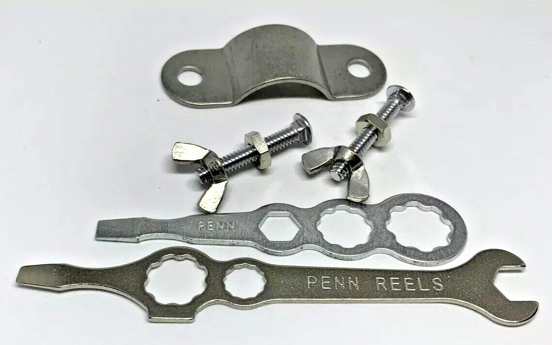 Saltwater Fishing Reel Clamp Set with Wrenches for Penn 114H 115 6/0 9/0