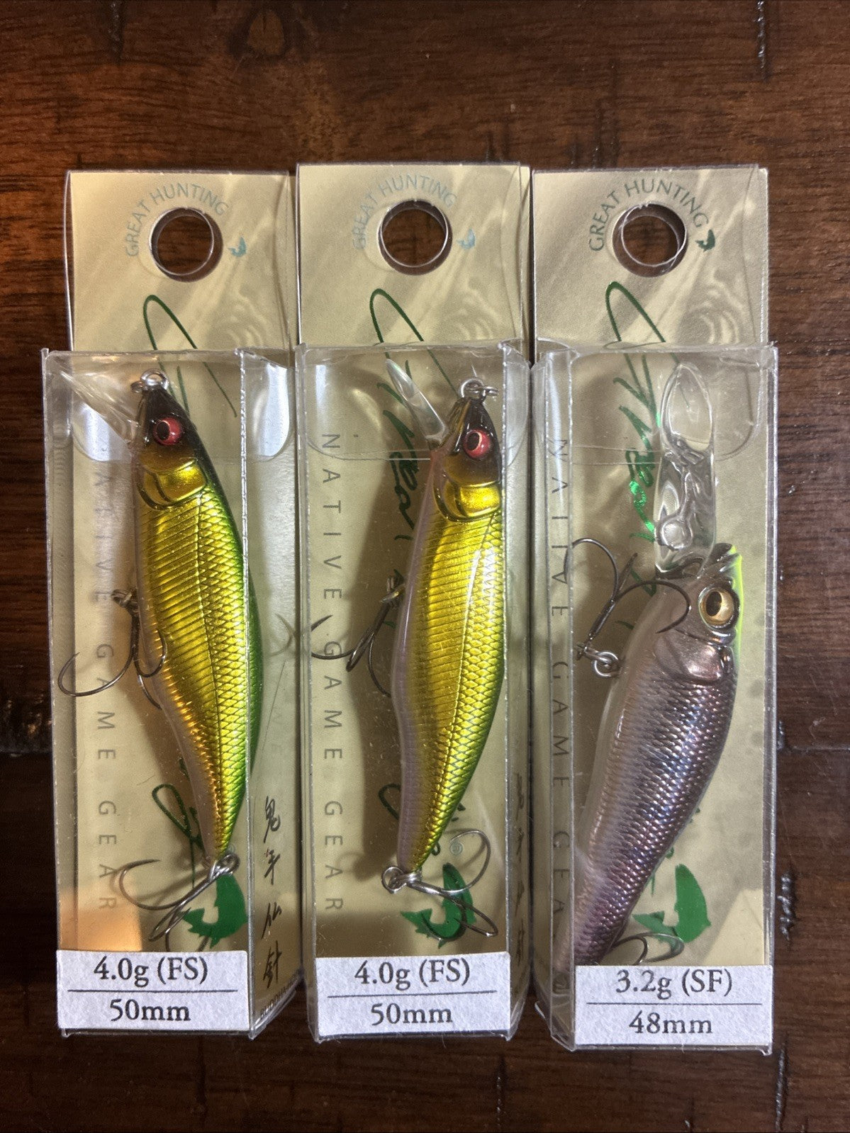Fishing Jerkbaits Set of 3 - Dive Wobblers for Trout & Bass - 50mm & 48mm