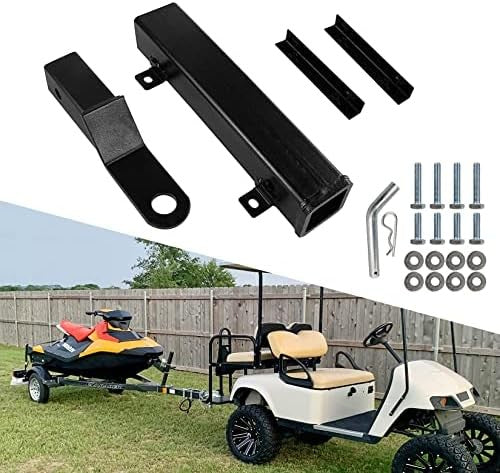 Golf Cart Hitch with 2-Inch Receiver for Club Car EZGO Yamaha - Heavy Duty Steel