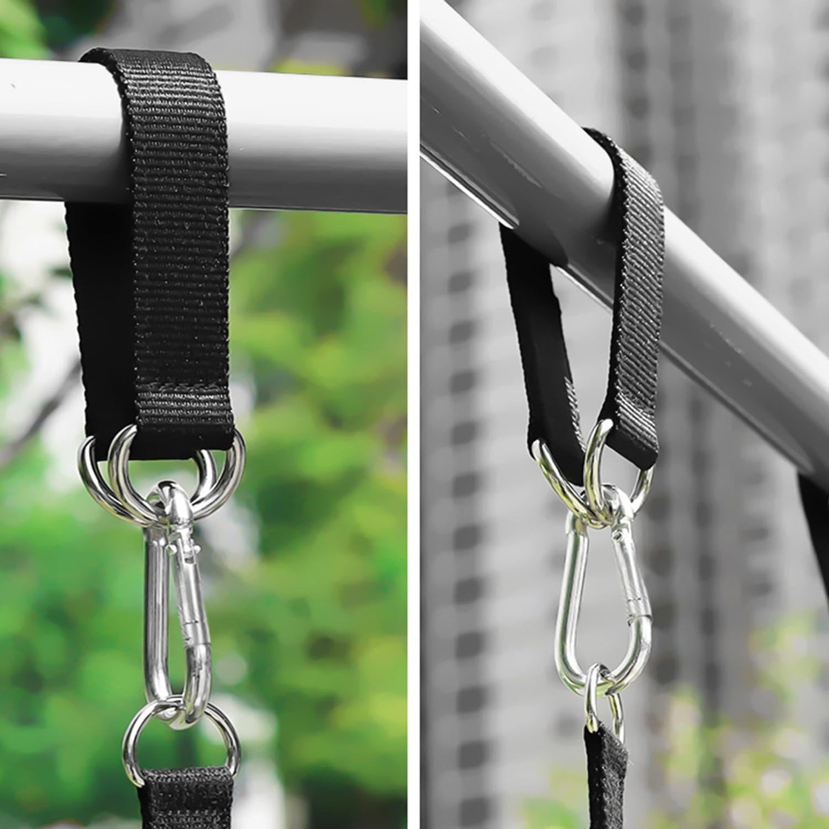 Favuit Fitness Pulley Cable Attachments – Tricep Extension Straps (2 Nylon Straps + 2 Steel Buckles) 220 lbs