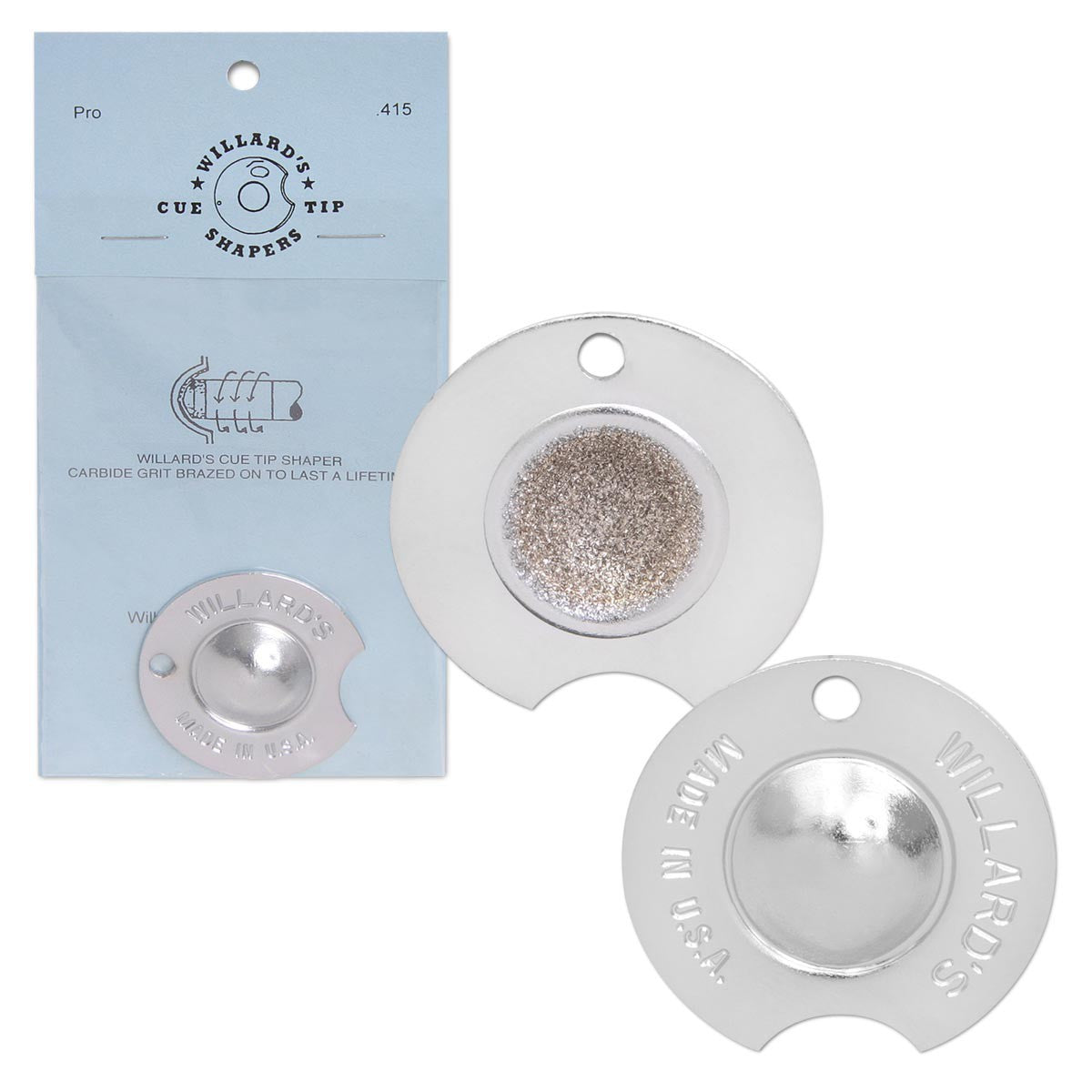 Willard's Pool Cue Tip Shaper .415 Inch Nickel Radius