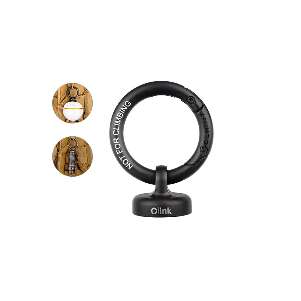 Stainless Steel Carabiner Ring with Magnetic Socket for Obulb - Light & Durable, 35mm