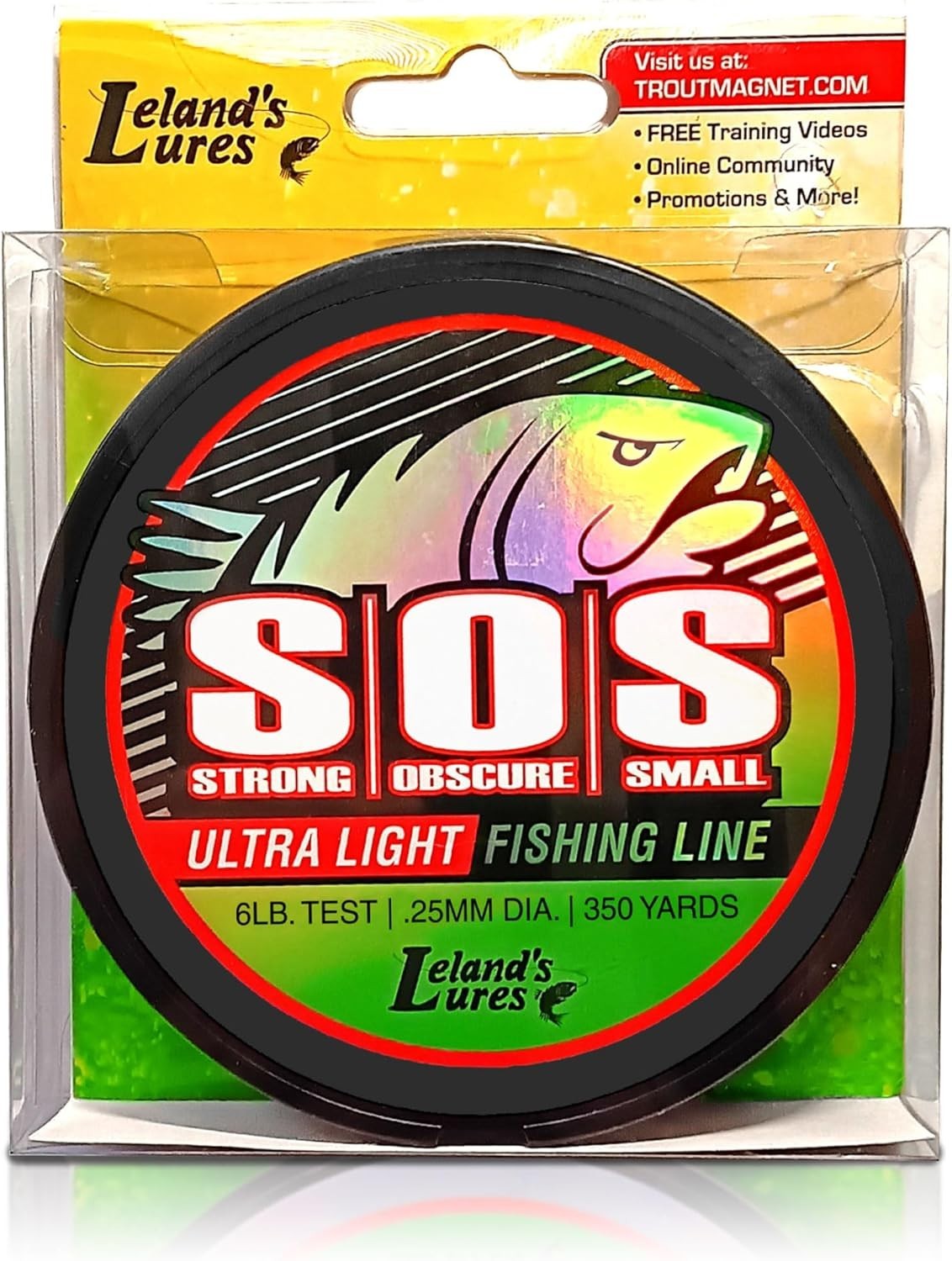 Ultra-Smooth 2lb 350 Yard Invisible Fishing Line - Clear Light Line for Trout & Freshwater