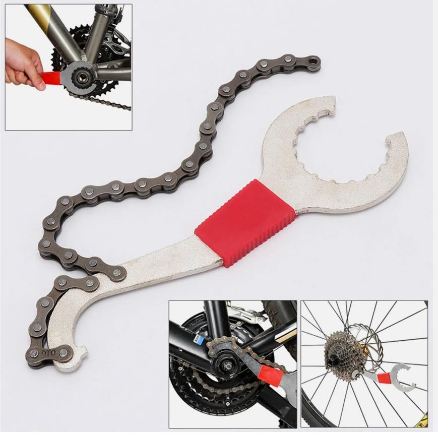 Bike Repair Tool Kit with Chain Breaker & Crank Extractor - 6 Pieces