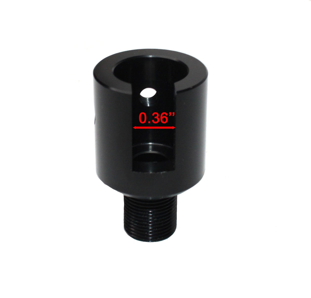 Black Anodized Aluminum Muzzle Adapter 1/2x28 TPI for Ruger 1022 Rifle