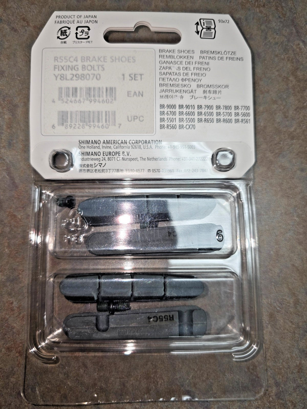 Shimano R55C4 Carbon Rim Brake Pads for Dura-Ace Ultegra 105 Road Bikes