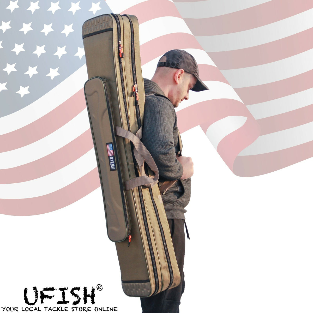 Fishing Rod Bag Tackle Storage Carrier Portable Travel Sock - 2 & 3 Layer Models
