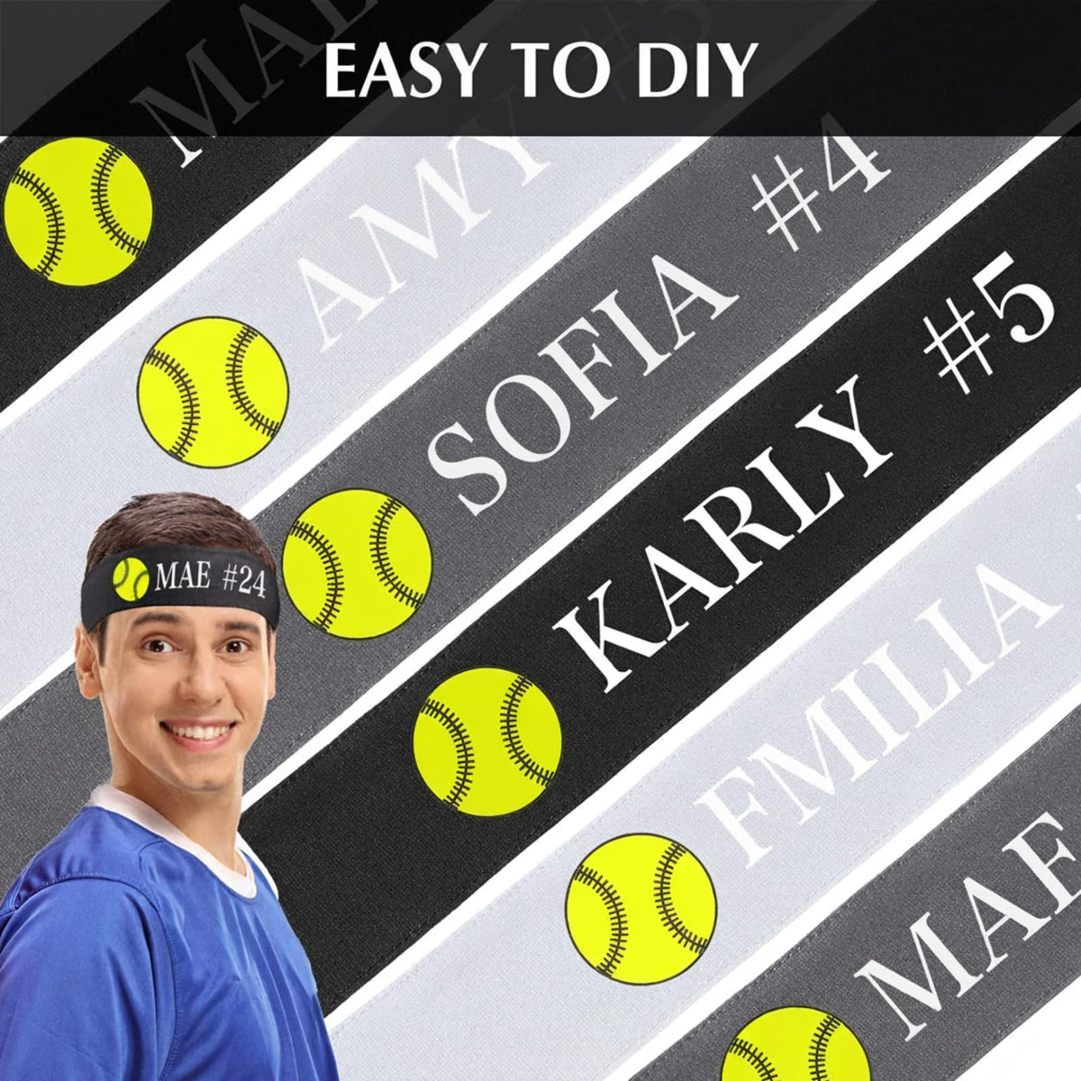 Sports Headbands 3 Pack - Moisture-Wicking Athletic Sweatbands for Running Tennis & Gym