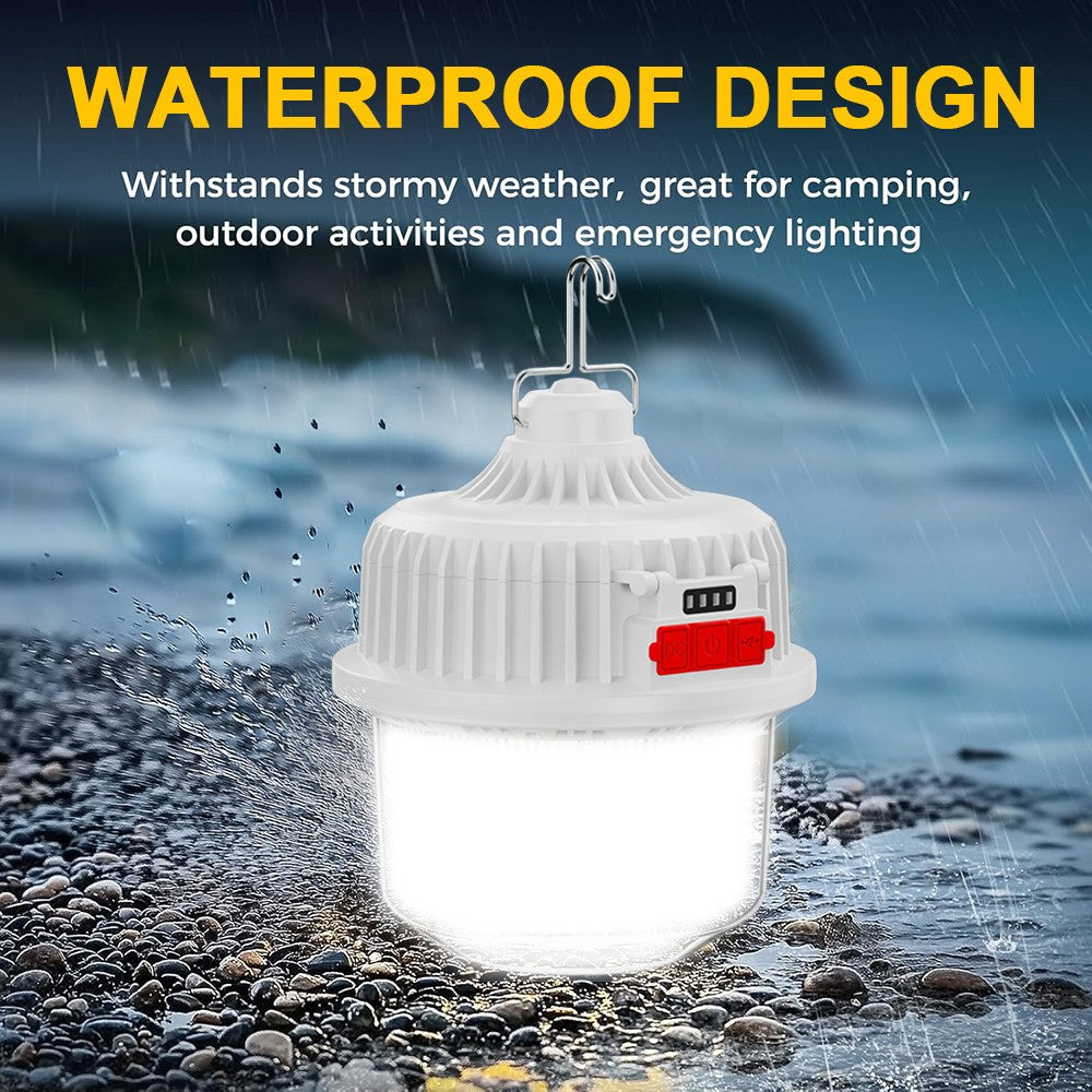 Solar Portable Rechargeable LED Camping Lantern with USB Charger - All Variants