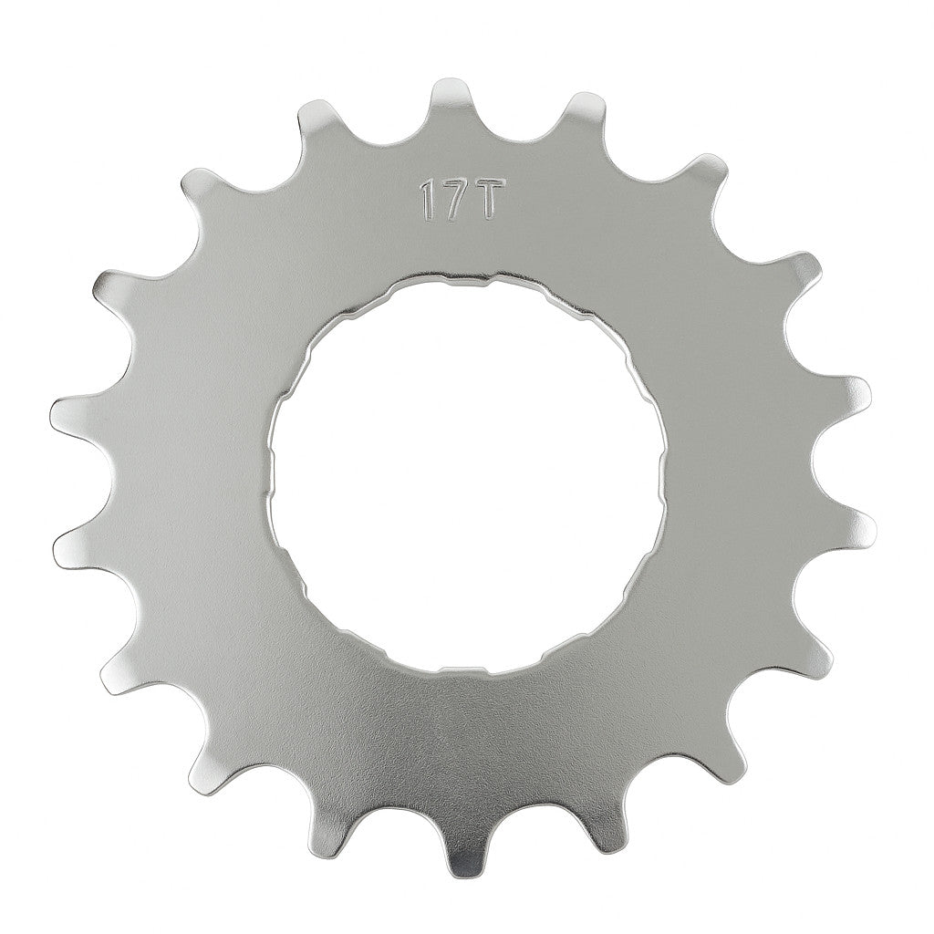 17T Nickel Plated Flat Sprocket for Bike Gear Hubs - 3/32" Chain Compatibility