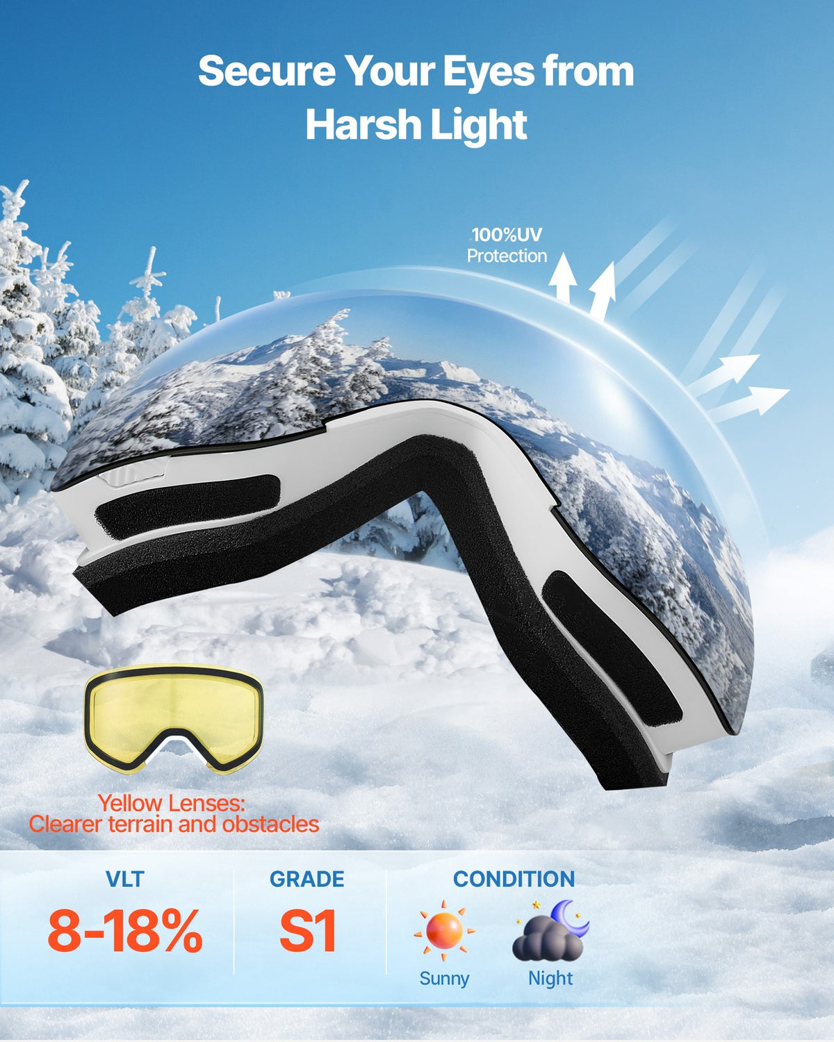 Magnet Cylindrical Ski Goggles with Pink Revo Coating - Snowboard & Snow Skiing