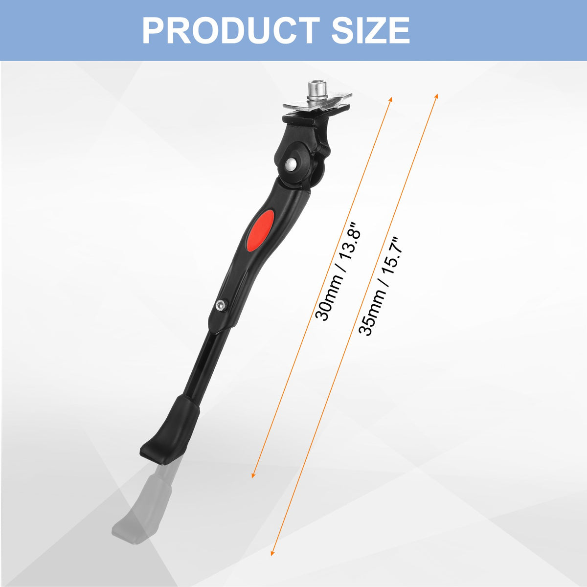 Adjustable Center Mount Bike Kickstand for 24-29 Inch Wheel Bikes Black